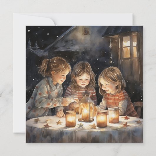 De Lichtjes van Kerstmis Verspreiden Feestdagenkaart (Voorkant)