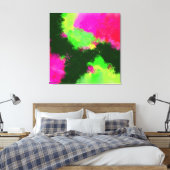 De lichtste kant - Groene Rode-Violet Abstracte Ku Canvas Afdruk (Insitu (Slaapkamer))
