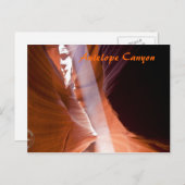 De lichtstraal van de Canion van de antilope Briefkaart (Voorkant / Achterkant)