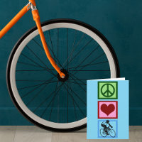De Liefde die van de vrede Blauwe Fietser cirkelen