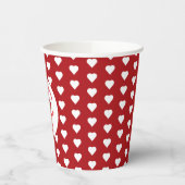 De liefde groeit met twee harten tweeling papieren bekers (Links)