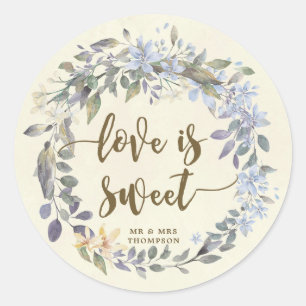 de liefde is een liefje stickers boho blue floral