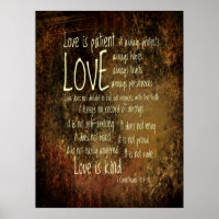 De liefde is geduldig mengsel unframed of framed