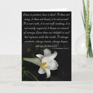 De liefde is geduldige… feestdagen kaart