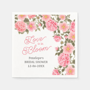 DE LIEFDE IS IN BLOEI PRAKTIJK ROZE WILDE ROZEN SERVET