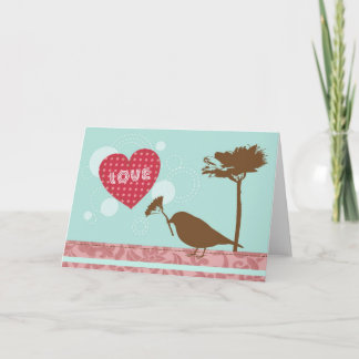 De liefde is in het Wenskaart van de Vogel van de Kaart
