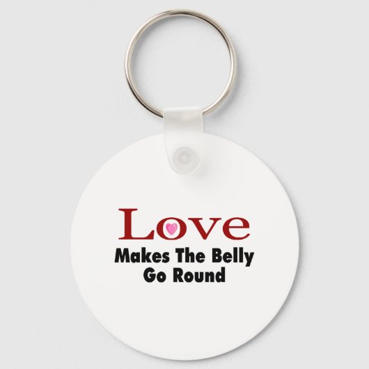 De liefde maakt de Belly Ronde Sleutelhanger (Voorkant)