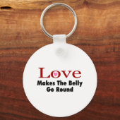 De liefde maakt de Belly Ronde Sleutelhanger (Voorkant)