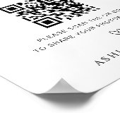 De liefde QR Code Wedding Poster (Hoek)