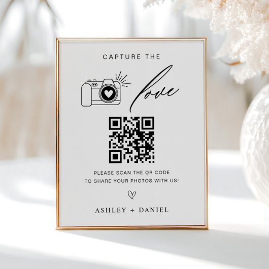 De liefde QR Code Wedding Poster