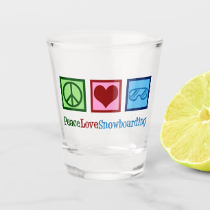 De Liefde Snowboarding van de vrede Shot Glas