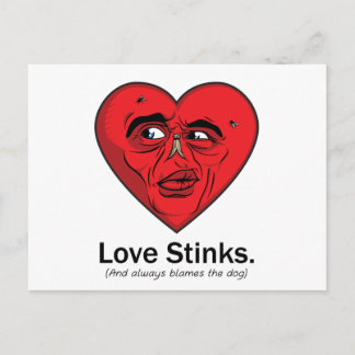 De liefde stinkt briefkaart