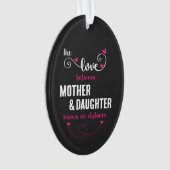 De liefde tussen moeder en dochter afstand ornament (voorkant)