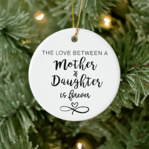 De liefde tussen moeder en dochter keramisch ornament