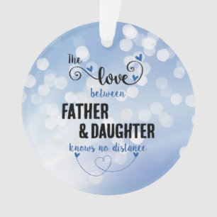 De liefde tussen vader en dochter afstand ornament