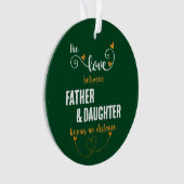 De liefde tussen vader en dochter afstand ornament (voorkant)