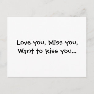 De liefde u, Misser u, wil u kussen… Briefkaart