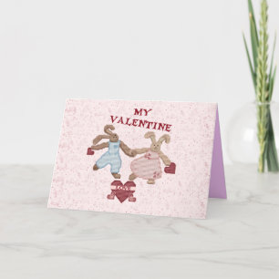 DE LIEFDE VALENTIJN VAN HET KONIJNTJE FEESTDAGEN KAART