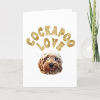 De liefde van Cockapoo Feestdagen Kaart