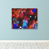 De liefde van de blauwe inkt canvas afdruk (Insitu (Houten vloer))