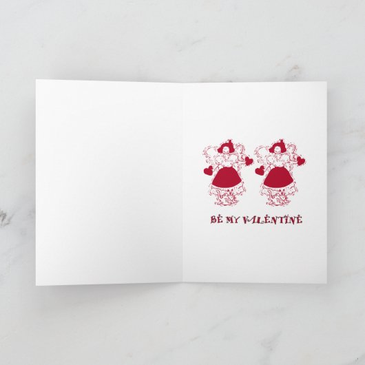 De Liefde van de engel is Mijn Kaart van Valentijn (Binnen)