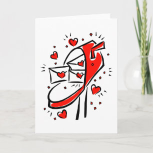 de liefde van de hartenoverzichten van feestdagen kaart