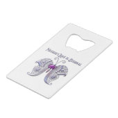 De liefde van de moeder is etherisch kredietkaart flessenopener (Achterkant Gekanteld)