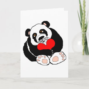 De Liefde van de panda Feestdagen Kaart