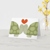 De liefde van de schildpad kaart (Gele Bloem)