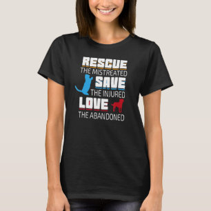 De liefde van de verlaten redder de gewonde reddin t-shirt