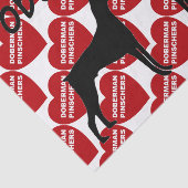 De liefde van Doberman Pinscher Dogs Tissuepapier (Detail)