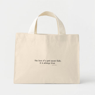De liefde van een huisdier (alleen woorden) mini tote bag