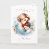 De liefde van een moeder in waterverf Moederdag Kaart (Voorkant)