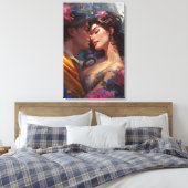 De liefde van een prins en prinses canvas afdruk (Insitu (Slaapkamer))