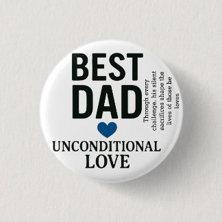 De liefde van een vader is een baken van kracht ronde button 3,2 cm