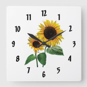 De Liefde van een van de Zonnebloem Mama Vierkante Klok