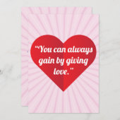 De liefde van het hart Flat Save The Date Kaart (Voorkant / Achterkant)