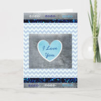 De 'liefde van I u" Blauwe en Grijze Mannelijke