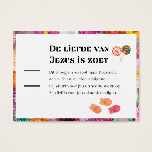 De Liefde Van Jezus Is Zoet DUTCH traktaat (Devant)