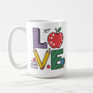 De Liefde van Lesgeven Vier en Eer Onderwijzers Koffiemok