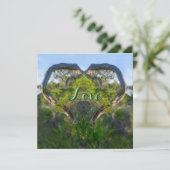 De liefde van Natuur Flat Holiday Kaart (Staand voorkant)