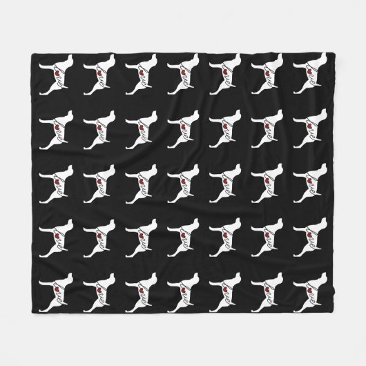 De Liefde van Weimaraner Fleece Deken (Voorkant (Horizontaal))