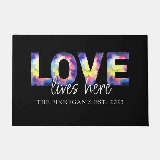 De liefde woont hier deurmat (Voorkant)