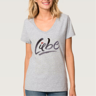 De Liefde Zen die van Liebe Kalligrafie T-shirt