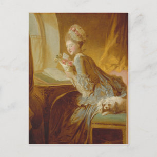 De liefdesbrief - Jean-Honoré Fragonard Briefkaart