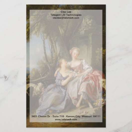 De liefdesbrief van François Boucher Briefpapier (Voorkant)