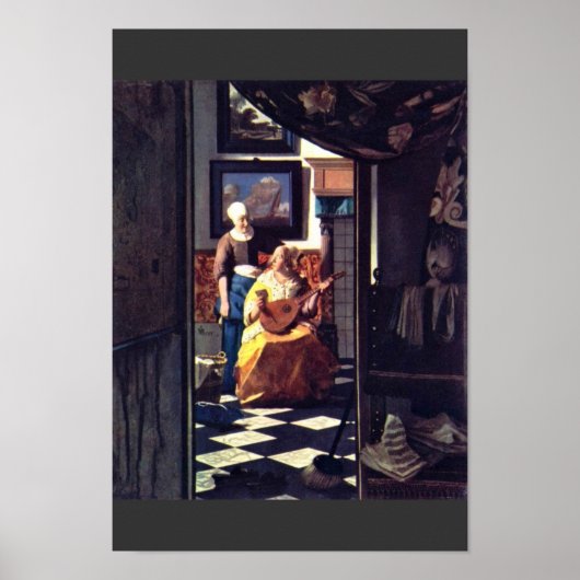 De liefdesbrief van Johannes Vermeer Poster (Voorkant)