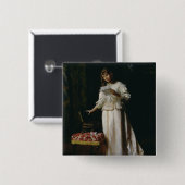 De liefdesbrief vierkante button 5,1 cm (Voorkant /achterkant)