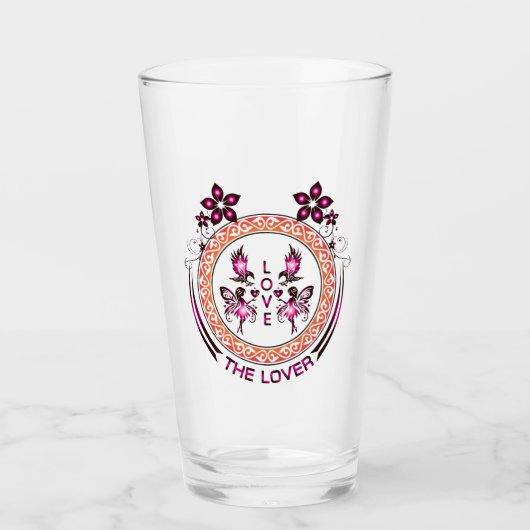 De Liefdesdrinkbeker Glas (Voorkant)