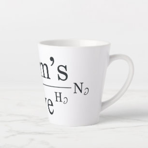 De liefdesformule van mama latte mok